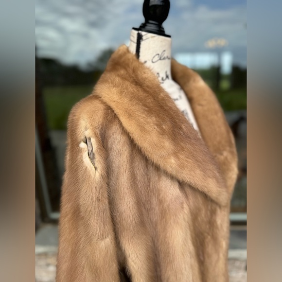 Damaged Scrap 2XL Pastel Mink Fur Jacket Real Genuine Fur Perfect For Crafts - Picture 7 of 12